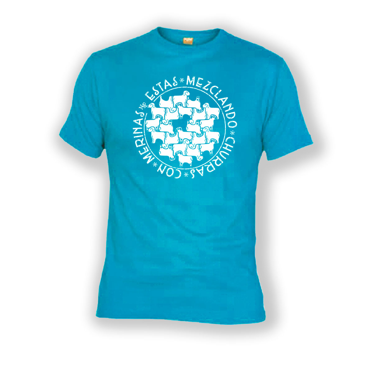 CHURRAS-CON-MERINAS-Niquis-del-Paramo-UNISEX-AZUL-TURQUESA